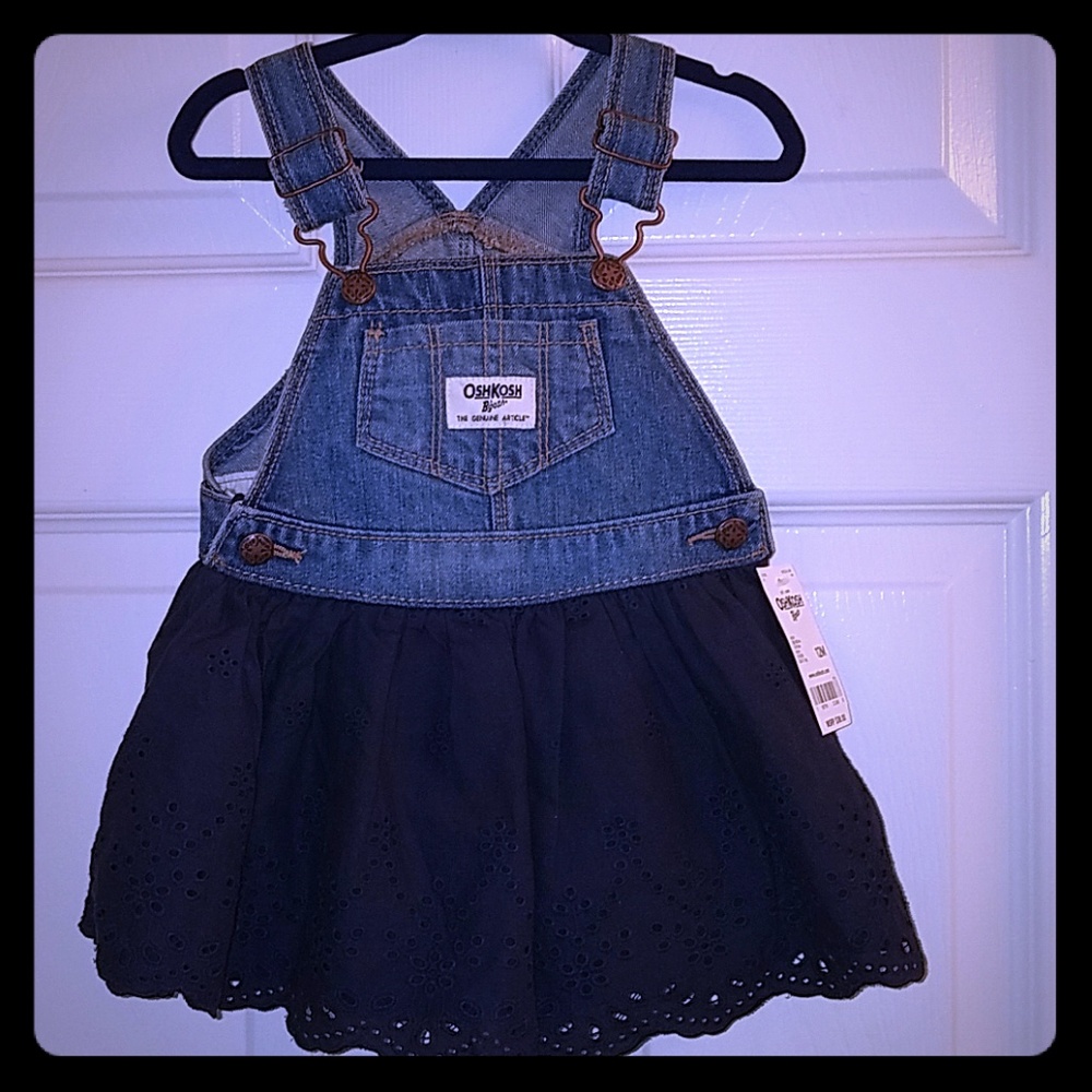 Oshkosh Denim & Cotton Eyelet Jumper